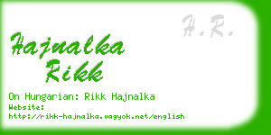 hajnalka rikk business card